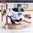 POPRAD, SLOVAKIA - APRIL 22: Finland's Ukko-Pekka Luukkonen #1 makes a blocker save during semifinal round action against Russia at the 2017 IIHF Ice Hockey U18 World Championship. (Photo by Steve Kingsman/HHOF-IIHF Images)

